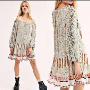 Free People Flowers in Your Hair Off-Shoulder Boho Dress